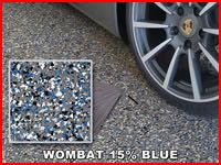 wombat 15 percent blue color chip sample